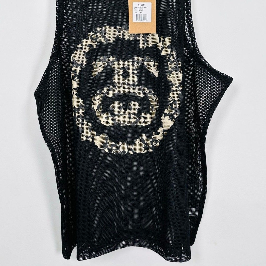 STUSSY X DENIM TEARS聯名款SS25 MESH TANK 花環網紗鏤空背心DT