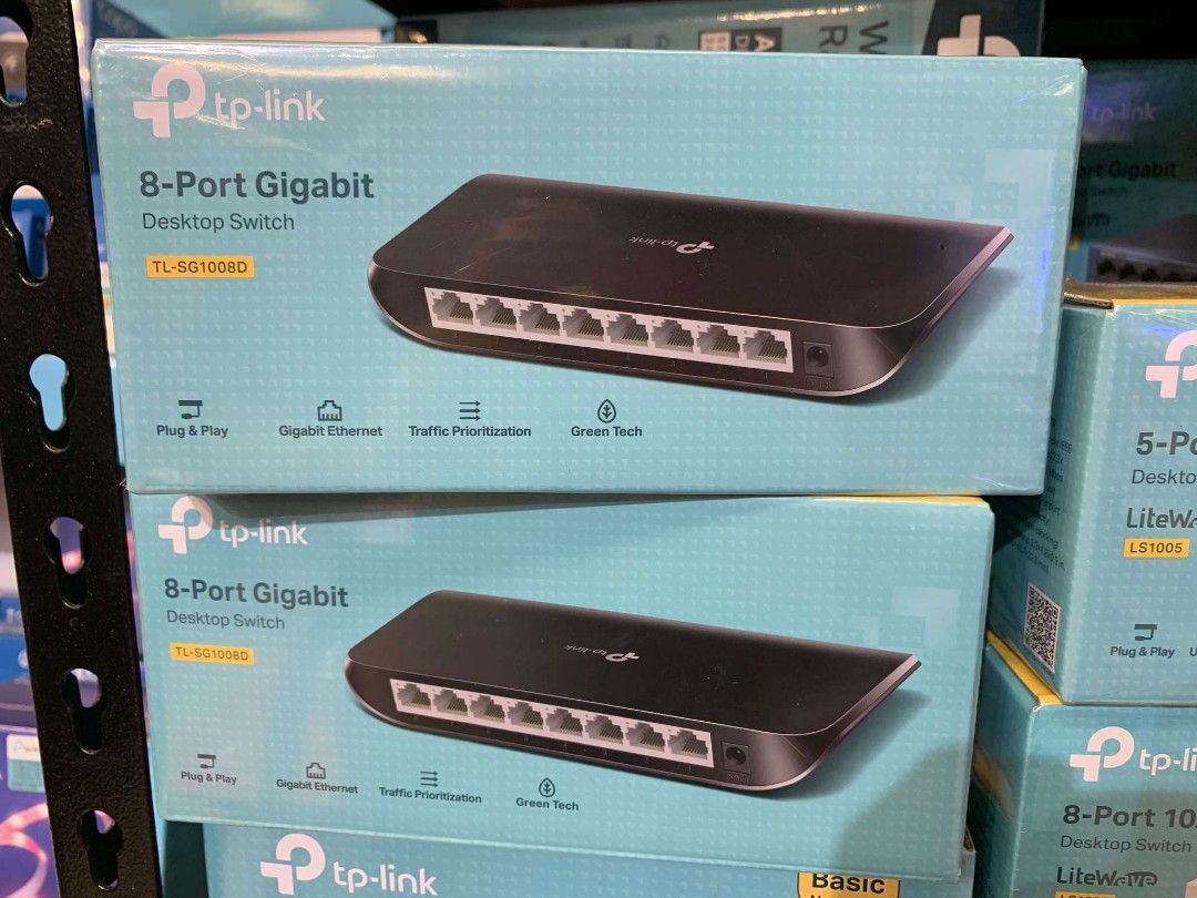 TP-Link TL-SG1008D 8-Port Gigabit Desktop Switch | Network Switch Hub (Category: Networking) located in Makati City. Submitted by slaccessoriesshop (Listing ID 1373351134, Image 1). Description: TP-Link TL-SG1008D 8-Port Gigabit Desktop Switch | Network Switch Hub 💥 ELECTRONICS, COMPUTER ACCESSORIES AND APPLIANCES 💥 All Items - Original / Brand New / Sealed We issue SALES INVOICE With WARRANTY RECEIPT With TECHNICAL SUPPORT Accepting BULK ORDER