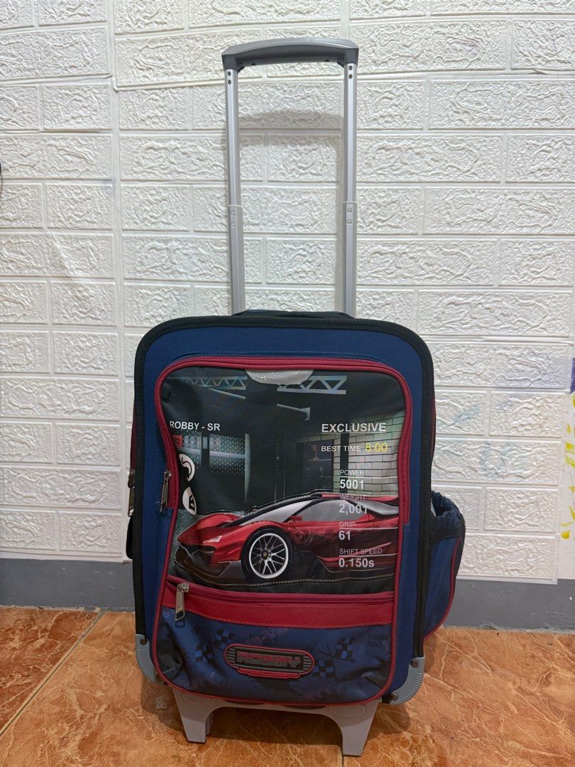 Trolley School Bag for Kids (Robby Rabbit) (Category: Babies & Kids Fashion) located in Bulacan. Submitted by khey (Listing ID 1373260988, Image 2). Description: Robby Rabbit Trolley Bag for Kids No Issue (except for raincover needs stitching) For pick up only near SNR Commonwealth .