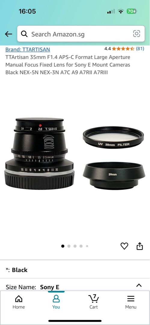 TTArtisan 35mm F1.4 APS-C（Sony E）62863071439234114
