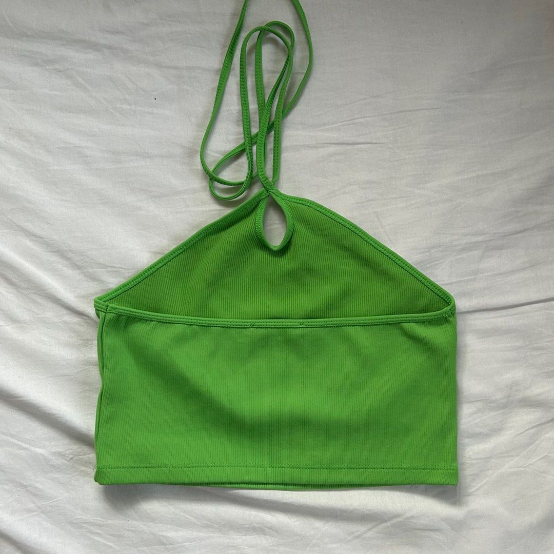 Zara Green Halter Top (Category: Sleeveless) located in Cavite. Submitted by kydeclutter (Listing ID 1373345890, Image 2). Description: - Worn twice only - The perfect green summer halter top - Super nice quality!.