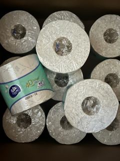 Vinda 4D Embossed Four-layer Talcum Powder Bulk Toilet Paper 12 Rolls, Vinda629424179435551123