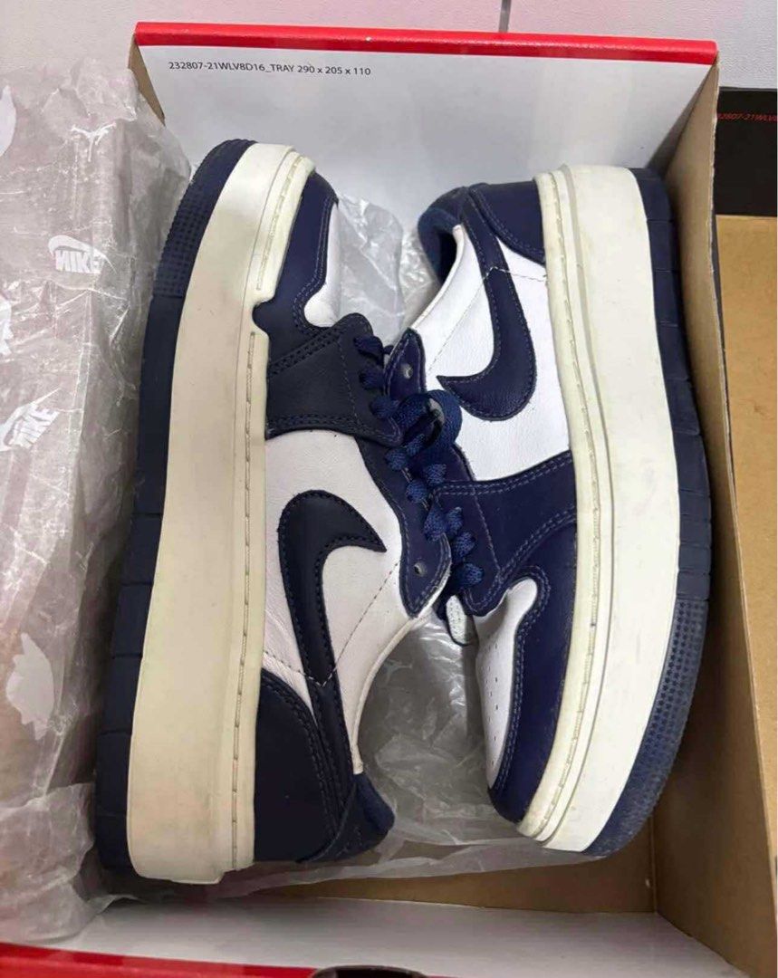 Air Jordan 1 Elevate Low (Category: Sneakers) located in Dasmarinas. Submitted by cench (Listing ID 1373547793, Image 1). Description: Color: White/Midnight Navy With Box With Free Socks Few times used only.