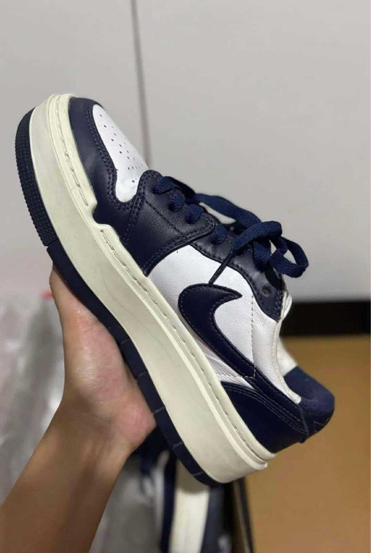 Air Jordan 1 Elevate Low (Category: Sneakers) located in Dasmarinas. Submitted by cench (Listing ID 1373547793, Image 2). Description: Color: White/Midnight Navy With Box With Free Socks Few times used only.