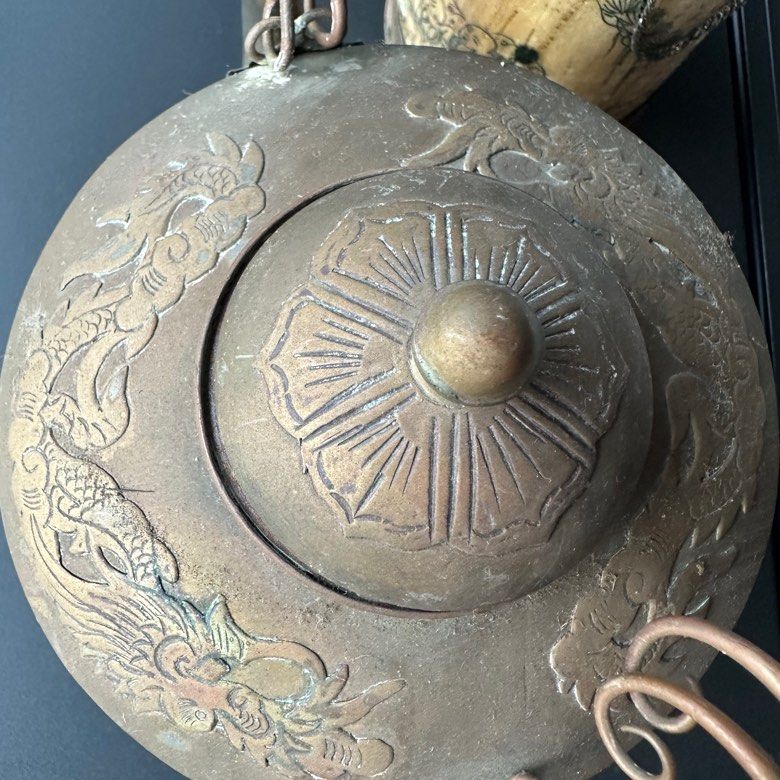 Antique scrimshaw copper and brass teapot / Antique Chinese hand-carved bovine opium water pot from the Qing Dynasty (Category: Vintage Collectibles) located in Singapore. Submitted by debrasoon (Listing ID 1373499349, Image 2). Description: Collect from Lobby of 8 Cairnhill Circle, Cairnhill Crest condo. Postal code 229814 6 mins walk up Bideford and Cairnhill Rds behind Paragon, Orchard..