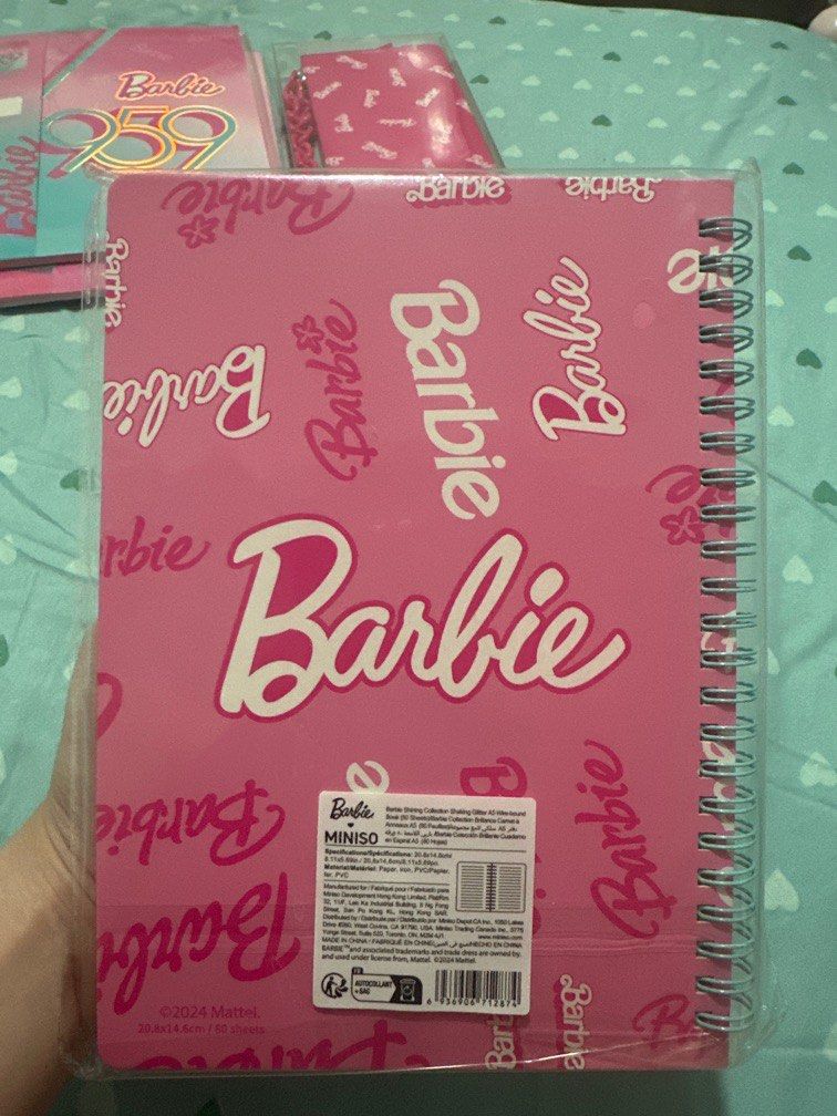 Barbie Miniso Notebook (Category: Stationery & School Supplies) located in Manila. Submitted by kjs.finds (Listing ID 1373560416, Image 2). Description: Actual photos Brand new Sealed, unopened.