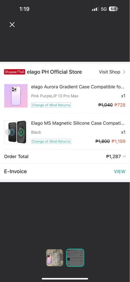 Brand new and original elago iPhone 13 Pro Max case (Category: Cases & Sleeves) located in Cebu City. Submitted by bmagdalera (Listing ID 1373548042, Image 3). Description: Brand new and original! elago iPhone 13 Pro Max case Color: Black ⚫️ Never used; just took out of box for pictures. RFS: bought wrong case 🙈 (Reposting because just recovered account).