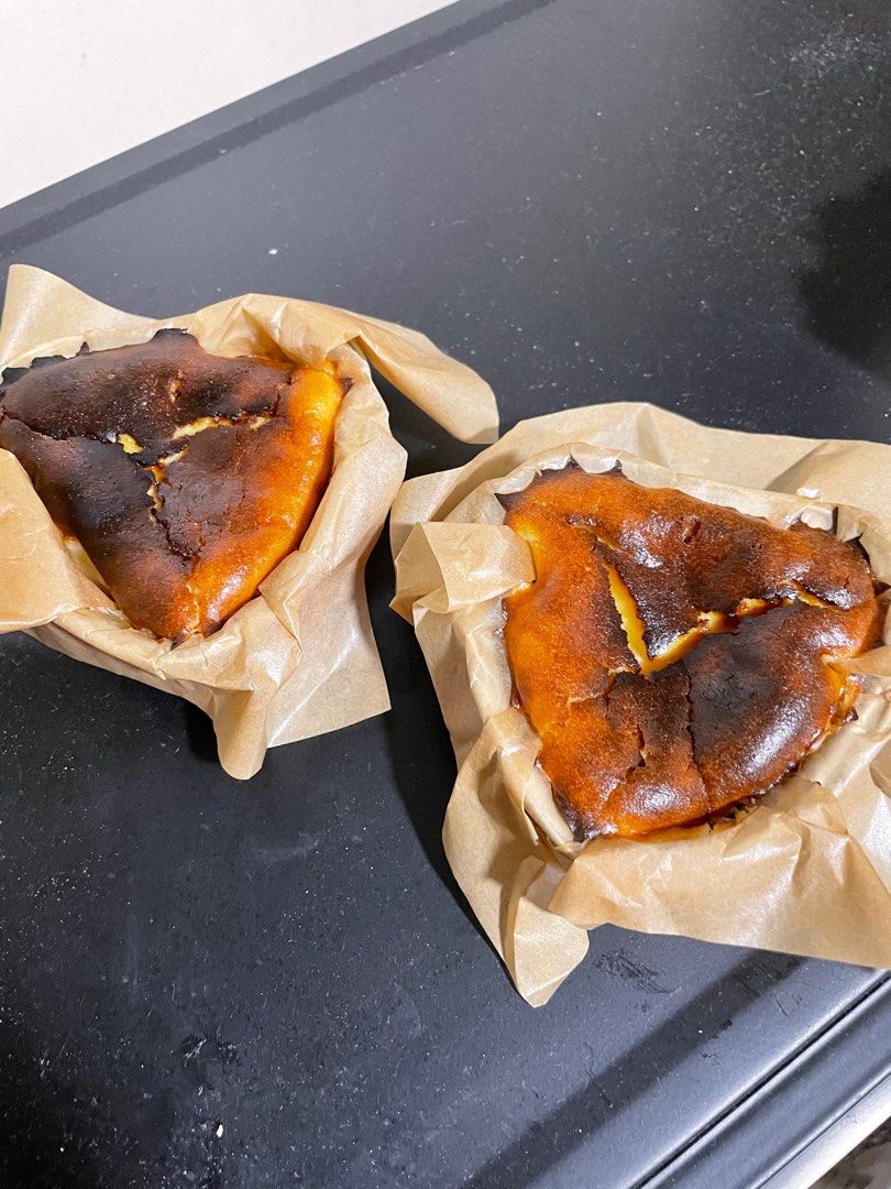 Burnt Basque Cheesecake (Category: Homemade Bakes) located in Manila. Submitted by shefinds22 (Listing ID 1373486003, Image 2). Description: Heartshaped - ₱150.00 4inch size - ₱280.00.