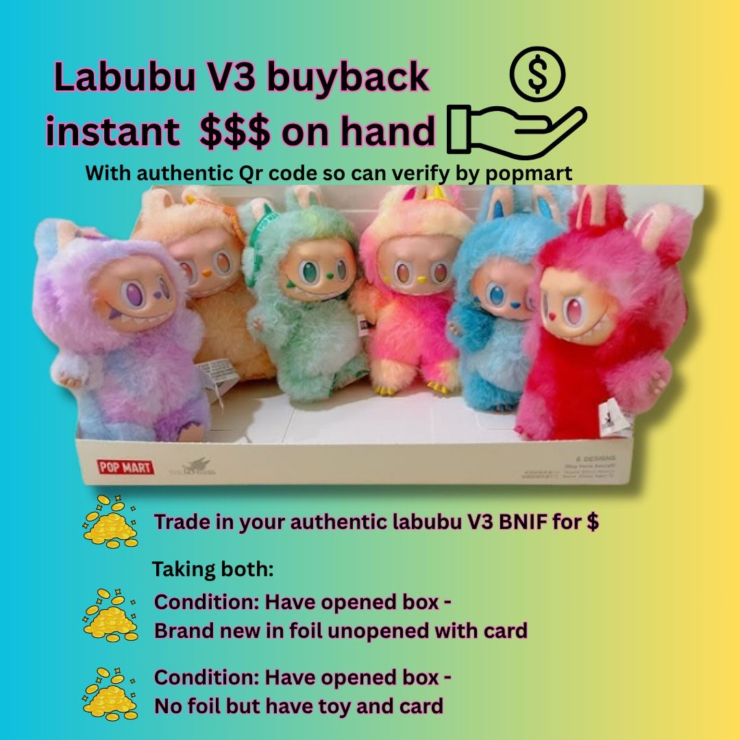 Buyback labubu V3 big into energy - Any colour, Bulletin Board, Looking ...