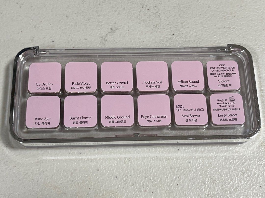 Clio Pro Eye Palette Air 05 Orchid Cloud (Category: Makeup) located in Manila. Submitted by Ashley (Listing ID 1373446588, Image 3). Description: -Clio pro eye palette in 05 Orchid Cloud -Product comes with original box -Mode of Payment: GCash -Mode of Delivery: Pickup (to be booked by buyer and payment of service is to be shouldered by buyer; if through J&T, payment will also be included together with the product since they usually ask the picku
