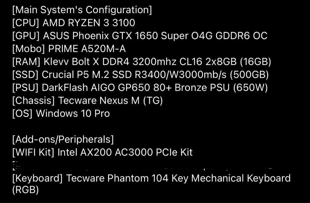 Custom Gaming PC63204758030595113
