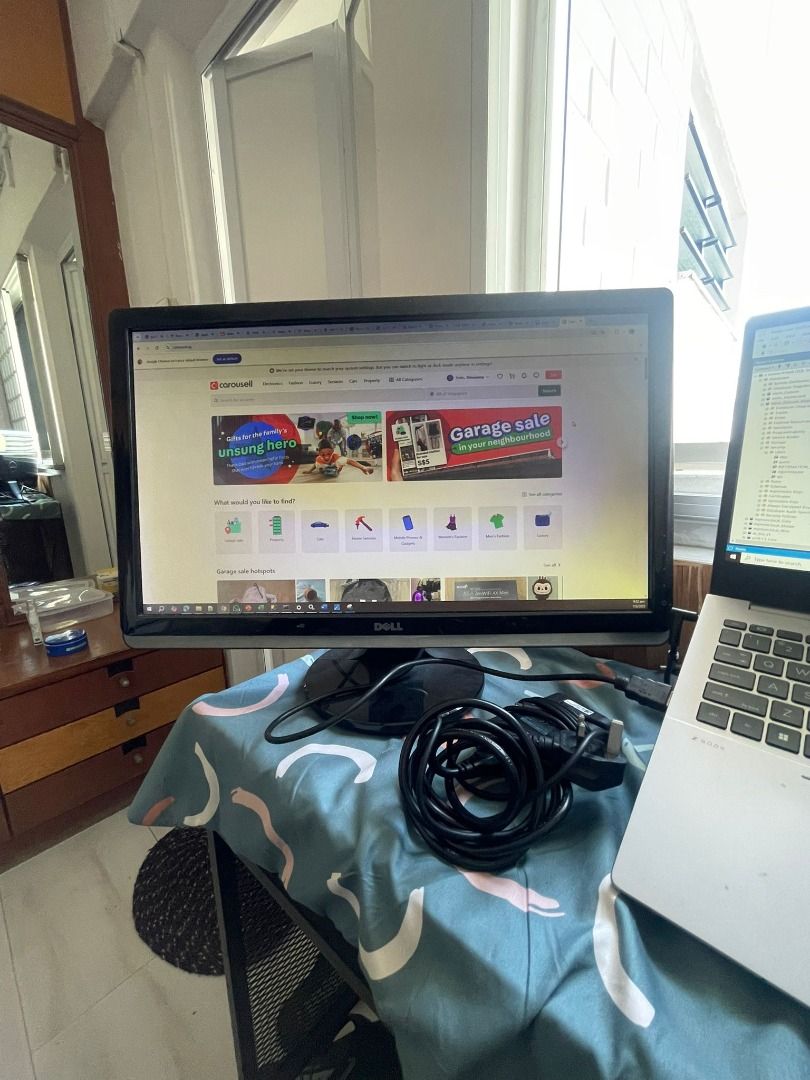 Dell 23Inch Monitor (Category: Monitor Screens) located in Singapore. Submitted by sshivadeep85799 (Listing ID 1373406230, Image 1). Description: Used Dell Monitor with no green lines or external deformities. Power cord and HDMI cable included.