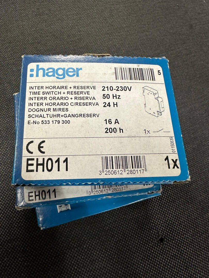 Hager timer (Category: Electrical, Adaptors & Sockets) located in Johor Bahru. Submitted by faa888 (Listing ID 1373517280, Image 2). Description: -Hager timer model EH011 -clearing stock -Rm80 for 1.