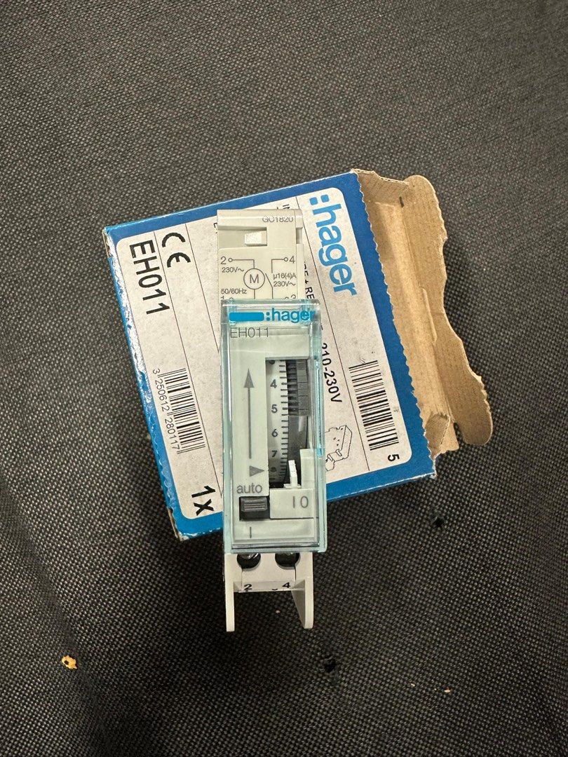 Hager timer (Category: Electrical, Adaptors & Sockets) located in Johor Bahru. Submitted by faa888 (Listing ID 1373517280, Image 1). Description: -Hager timer model EH011 -clearing stock -Rm80 for 1.