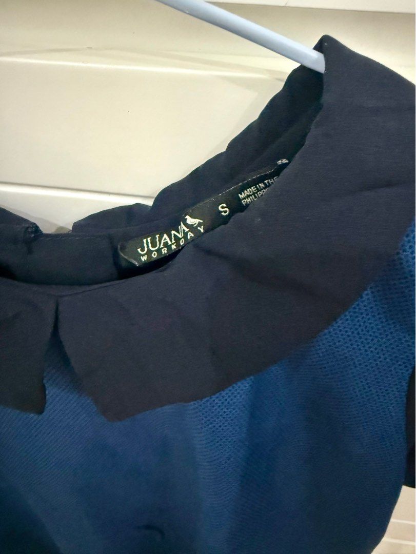 Juana Small Blue Blouse with Collar (Category: Blouses) located in Manila. Submitted by chi.declutter (Listing ID 1373543354, Image 3). Description: .