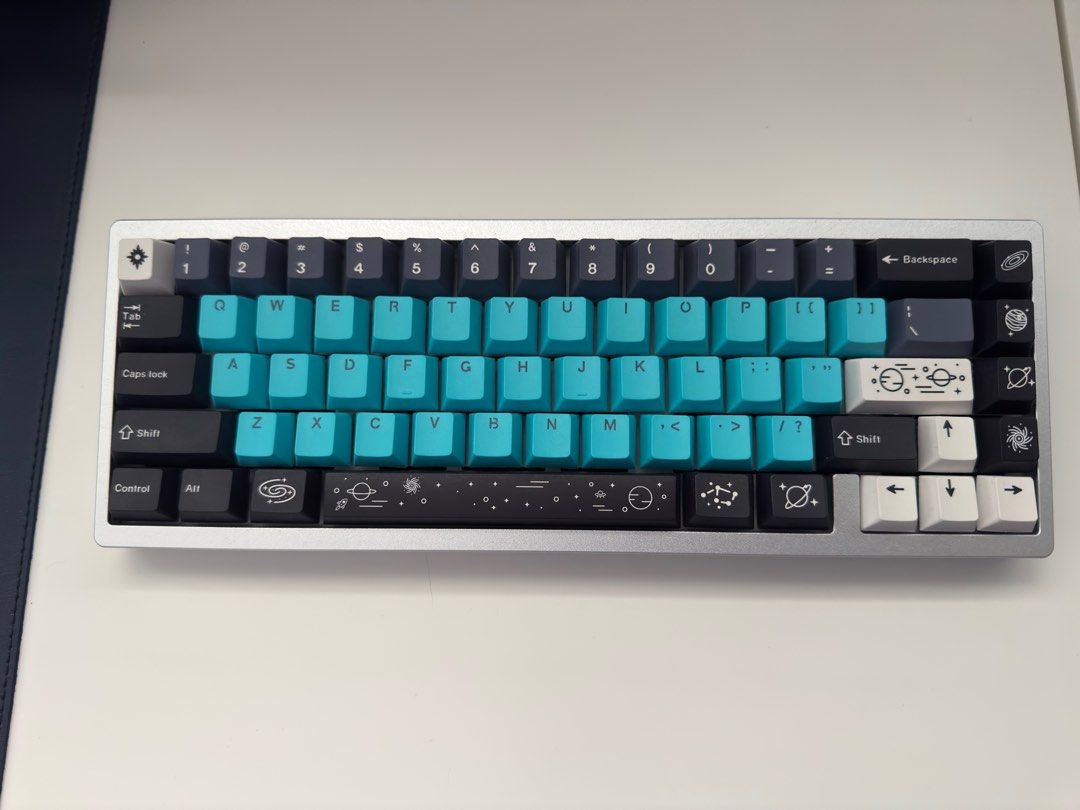 Lucky65 Keyboard (Category: Computer Keyboard) located in Singapore. Submitted by randomhere (Listing ID 1373456490, Image 1). Description: Selling Lucky65 Keyboard Silver Barebone as I rarely used it. Bought it from another seller so there is no receipt but it is in excellent condition! Switches: Akko Creamy Cyan Clicky Switch Box not included. Manual guide can be found online. Slightly negotiable!.