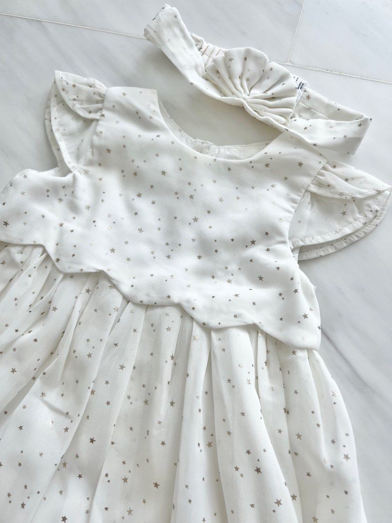 Mothercare Signature White Princess Baby Dress (Category: Babies & Kids Fashion) located in Singapore. Submitted by valthewonder (Listing ID 1373431876, Image 2). Description: Almost brand new, worn twice for photo shoot and wedding party . High quality and Super lovely! Tag size 1-3mths but size runs big, can fit upto 6-9mth depending on baby size.