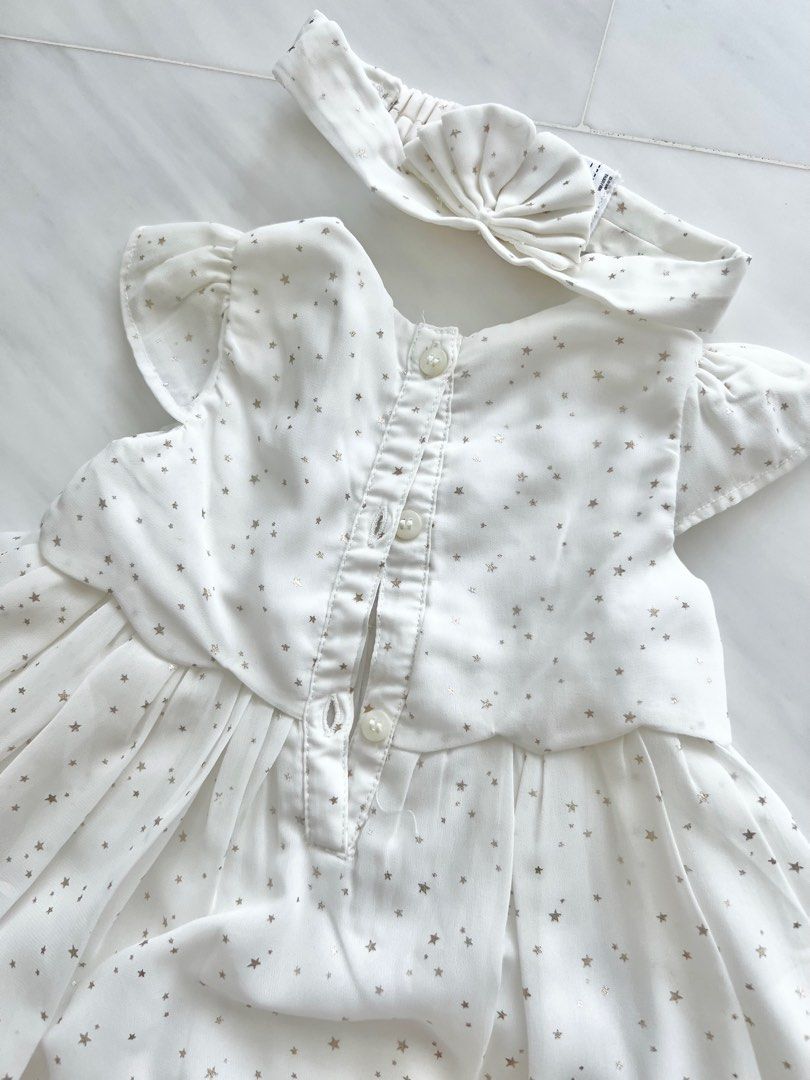 Mothercare Signature White Princess Baby Dress (Category: Babies & Kids Fashion) located in Singapore. Submitted by valthewonder (Listing ID 1373431876, Image 3). Description: Almost brand new, worn twice for photo shoot and wedding party . High quality and Super lovely! Tag size 1-3mths but size runs big, can fit upto 6-9mth depending on baby size.
