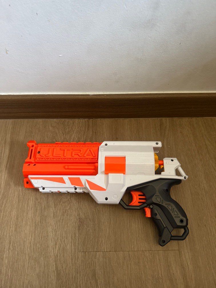 Nerf Guns (Category: Action & Battle Toys) located in Singapore. Submitted by nnaq00 (Listing ID 1373440821, Image 3). Description: Well used nerf guns @ $10 each. No bullets Red one is not nerf so will be given free w purchase.