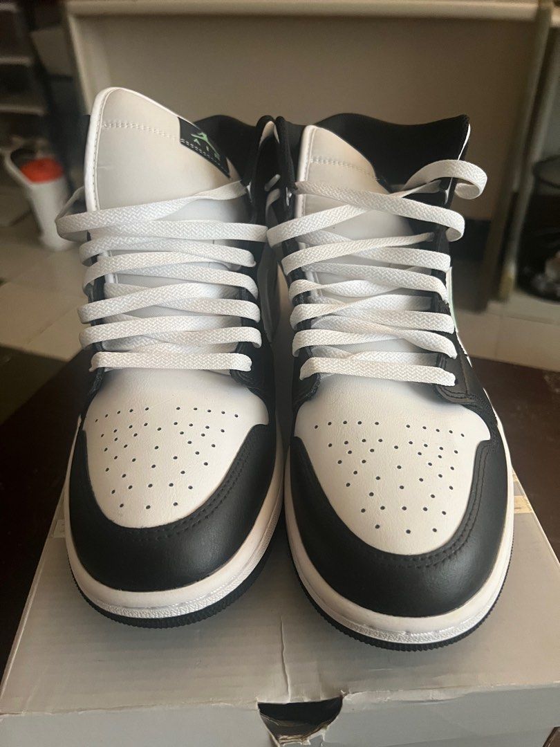 RUSH Nike Jordan 1 mid green glow (Category: Sneakers) located in Manila. Submitted by psellsss (Listing ID 1373469997, Image 3). Description: Nike Jordan 1 green glow Size 11 Bought in Korea november 2024 Brand new never used Comes with og box No receipt rfs: decluttering mop: gcash loc: QC buyer pays for shipping Thank you!.