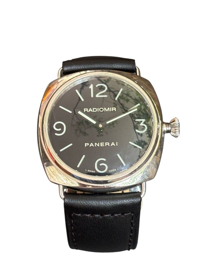 Panerai Radiomir Pam 210 (Category: Luxury Watches) located in Las Pinas. Submitted by 05.11minimalist (Listing ID 1373572090, Image 1). Description: Panerai Radiomir Pam 210. 45mm. Manual wind. Sandwich dial. Original leather strap and buckle. Full box set (manuals, warranty card, case guard). No dings, scratches or dents. Like new condition. Please do not make any OFFER if you have no intentions of buying. Do not BUY if in doubt. Actual pics of