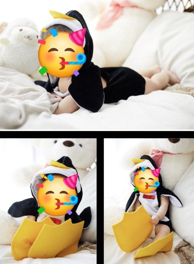 Penguin amimal bird costume for 3 to 9 mth old (Category: Babies & Kids Fashion) located in Singapore. Submitted by roastedpeanut105 (Listing ID 1373517181, Image 2). Description: bb in this photo was abt 8kg.
