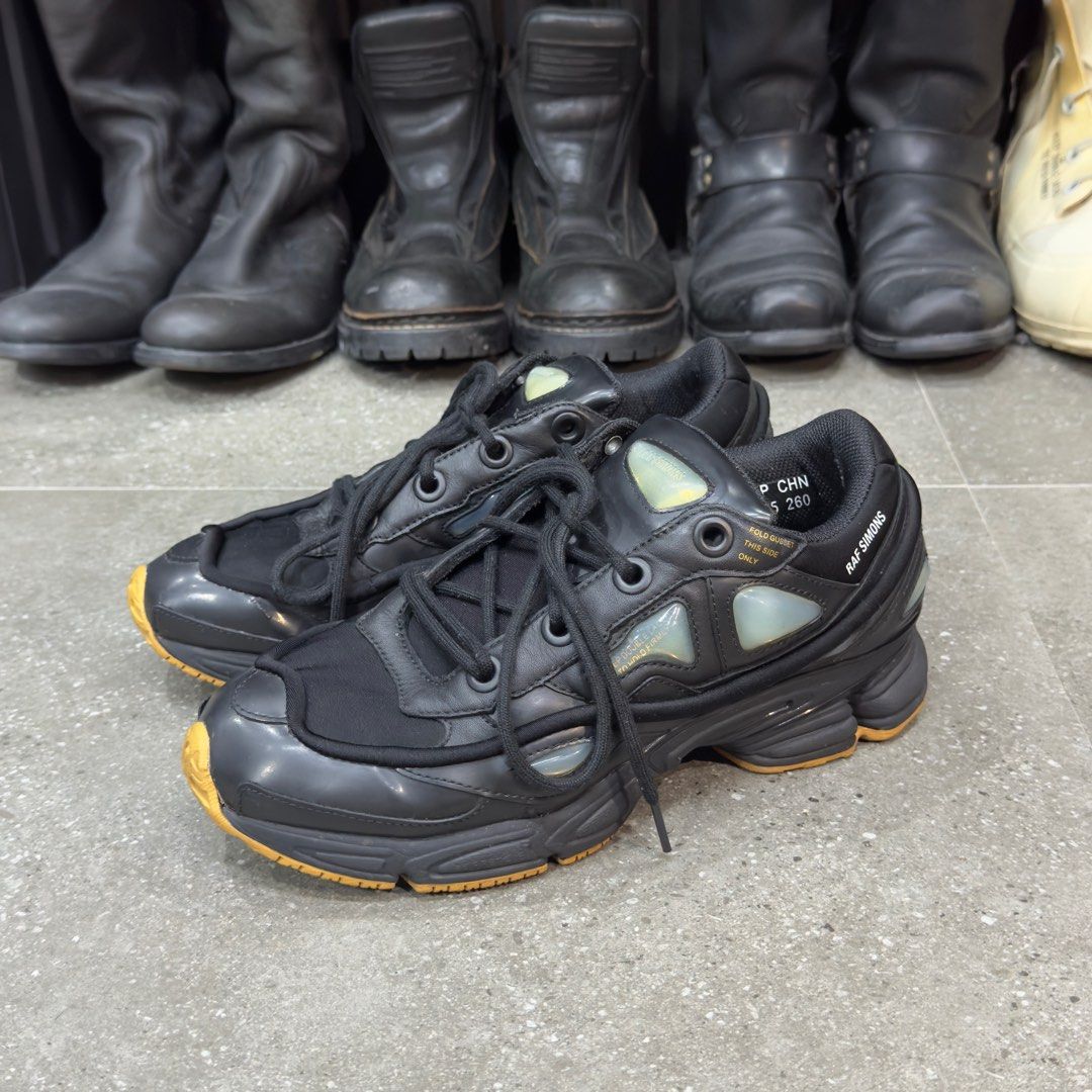 Raf Simons Ozweego Bunny Black (Category: Sneakers) located in Manila. Submitted by allinthiswall (Listing ID 1373539458, Image 1). Description: very rare raf simons ozweego bunny black from 2017 retails for $460 8.5us on tag fits 8.5-9.5US tons of life left.