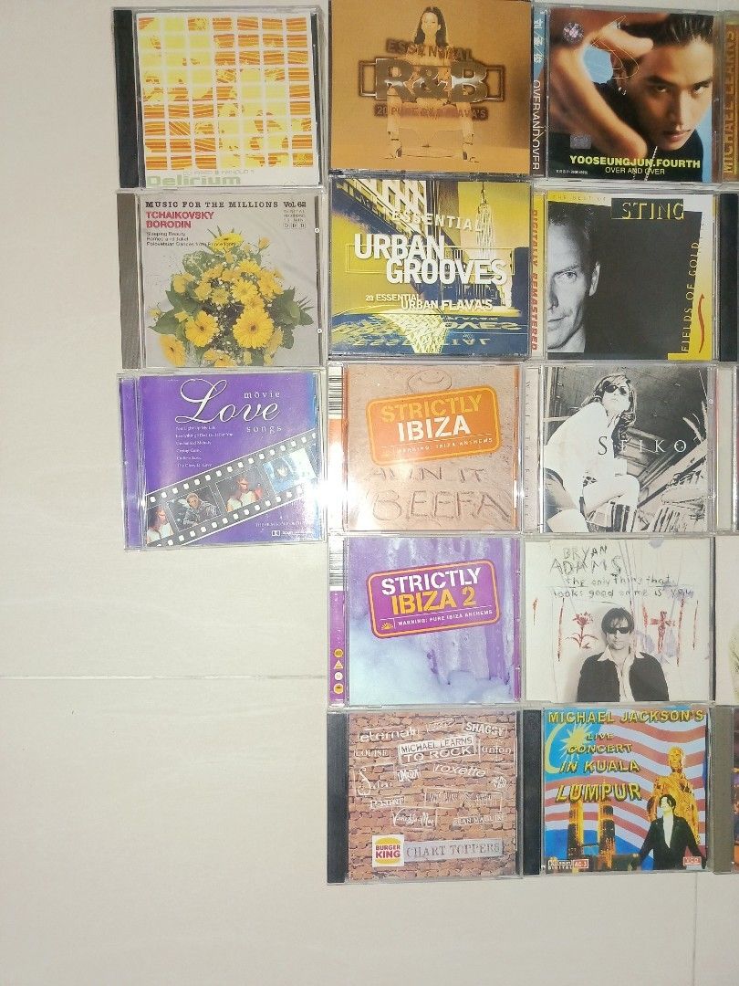 Random CDs (Category: CDs & DVDs) located in Singapore. Submitted by tyt05 (Listing ID 1373214841, Image 7). Description: $5 per CD. Some of them are brand new with packaging. PM for more pictures..
