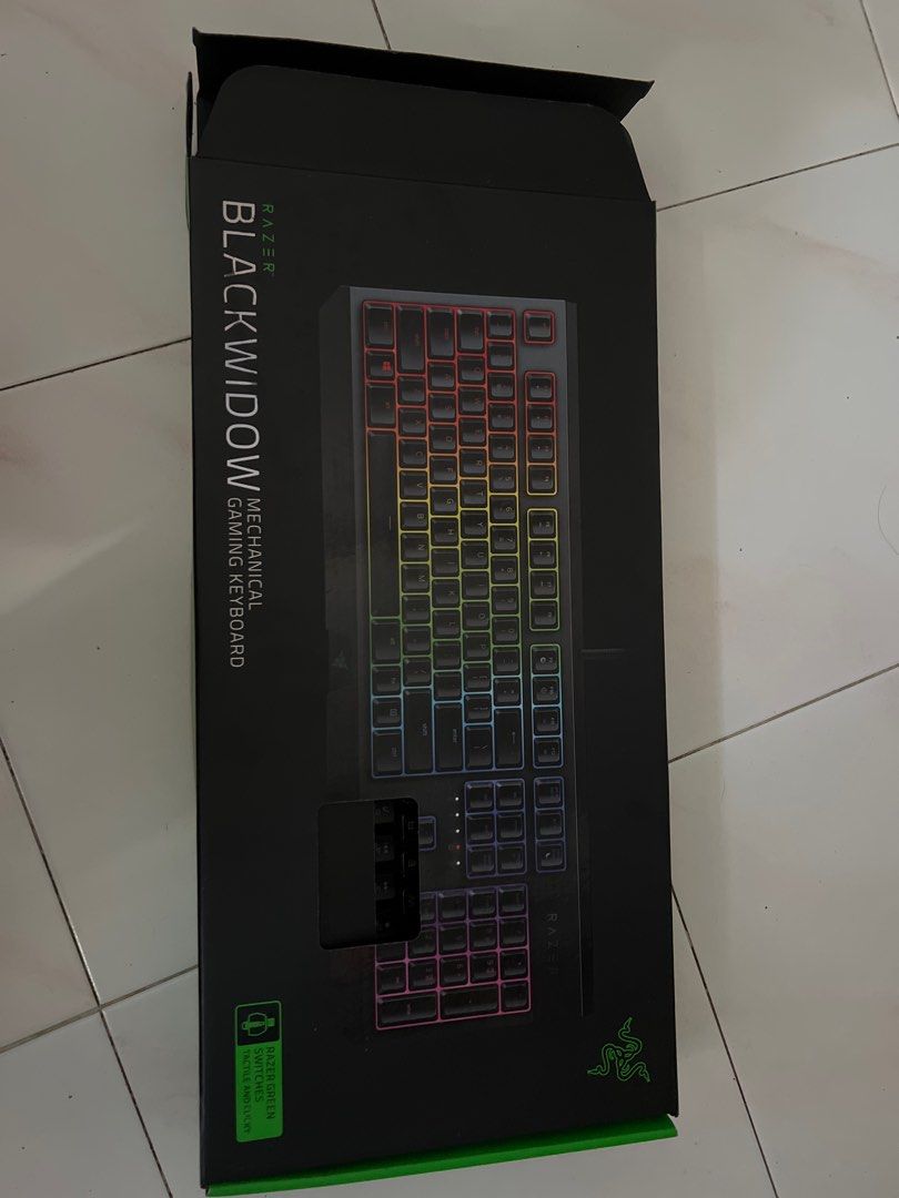 RAZER BLACKWIDOW RZ03-0286 (Category: Computer Keyboard) located in Singapore. Submitted by duxtons (Listing ID 1373395216, Image 1). Description: Selling as changing to another keyboard. Don’t really like the clicky sound. All keys are fully functional, only thing is the keyboard could use a little cleaning Meetups only. You can inspect every key before purchase .
