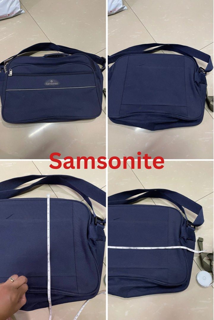 Samsonite bag (Category: Laptop Bags & Sleeves) located in Rizal. Submitted by allenrion (Listing ID 1373529266, Image 1). Description: Preloved bag Size:14x11x5 Price: 300 pesos.