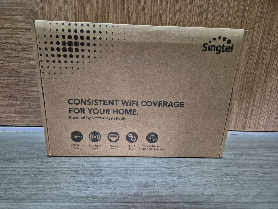 Singtel Mesh Router (Category: Networking) located in Singapore. Submitted by wilson8913 (Listing ID 1373460762, Image 1). Description: .