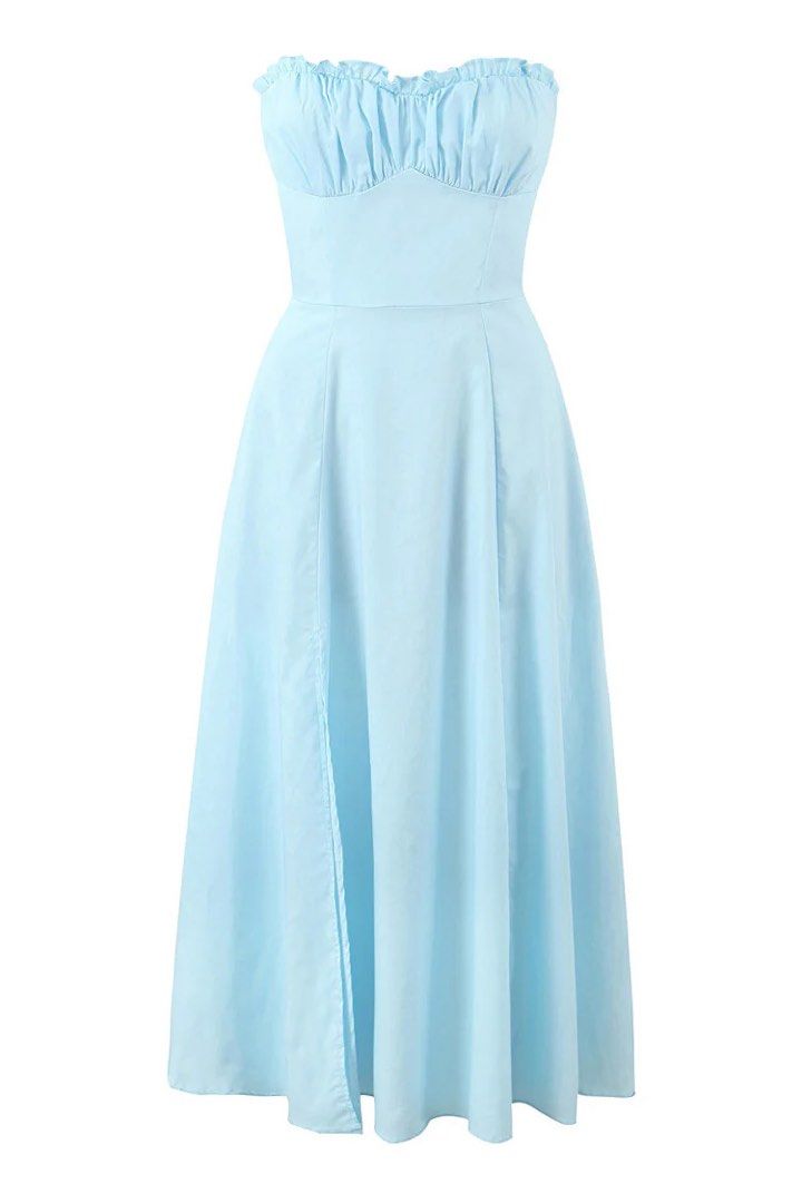 for rent - sky blue dress (Category: Dresses) located in Manila. Submitted by everafters (Listing ID 1373423678, Image 2). Description: - 3 days rent, ₱500 deposit (which i would give back once dress is given in its original condition aka no damages) - perfect for formal occasions, graduation, parties - small size - taft location can ship asap via lalamove - would sell for ₱1400.