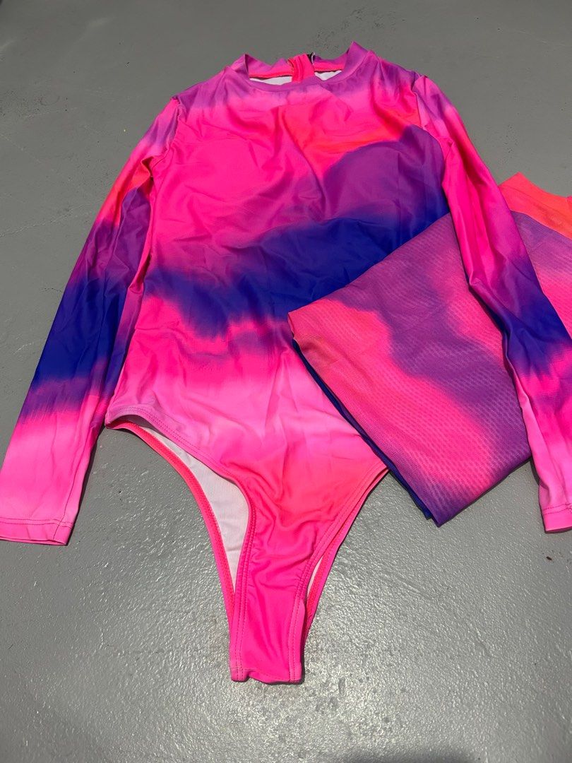 Tie dye One piece with Beach Skirt (Category: Bikinis & Swimsuits) located in Quezon City. Submitted by jasette_08 (Listing ID 1373545724, Image 3). Description: Small size. New condition. Purchased directly via the Shein app but unfortunately wasn’t able to use it during our trip to Palawan. RFS: Decluttering Payment first policy via gcash or BDO. .