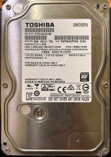 TOSHIBA 1TB Hard Disk63011997209986110