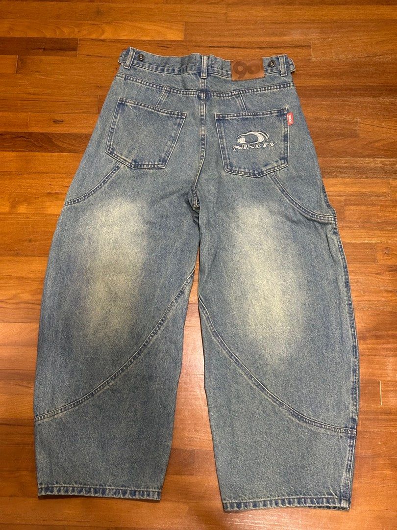 9090バギーパンツDOUBLE KNEE BALLON DENIM PANTS