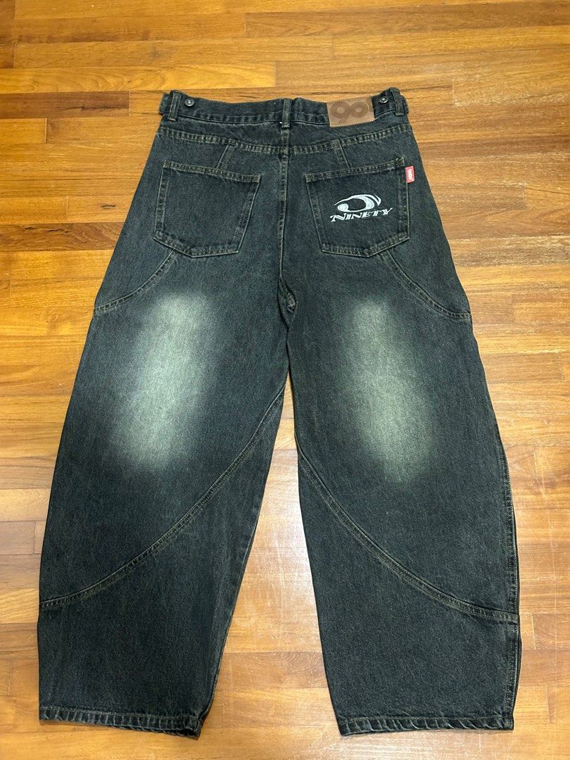 Double Knee Ballon Denim Pants 9090（Double Knee Washed