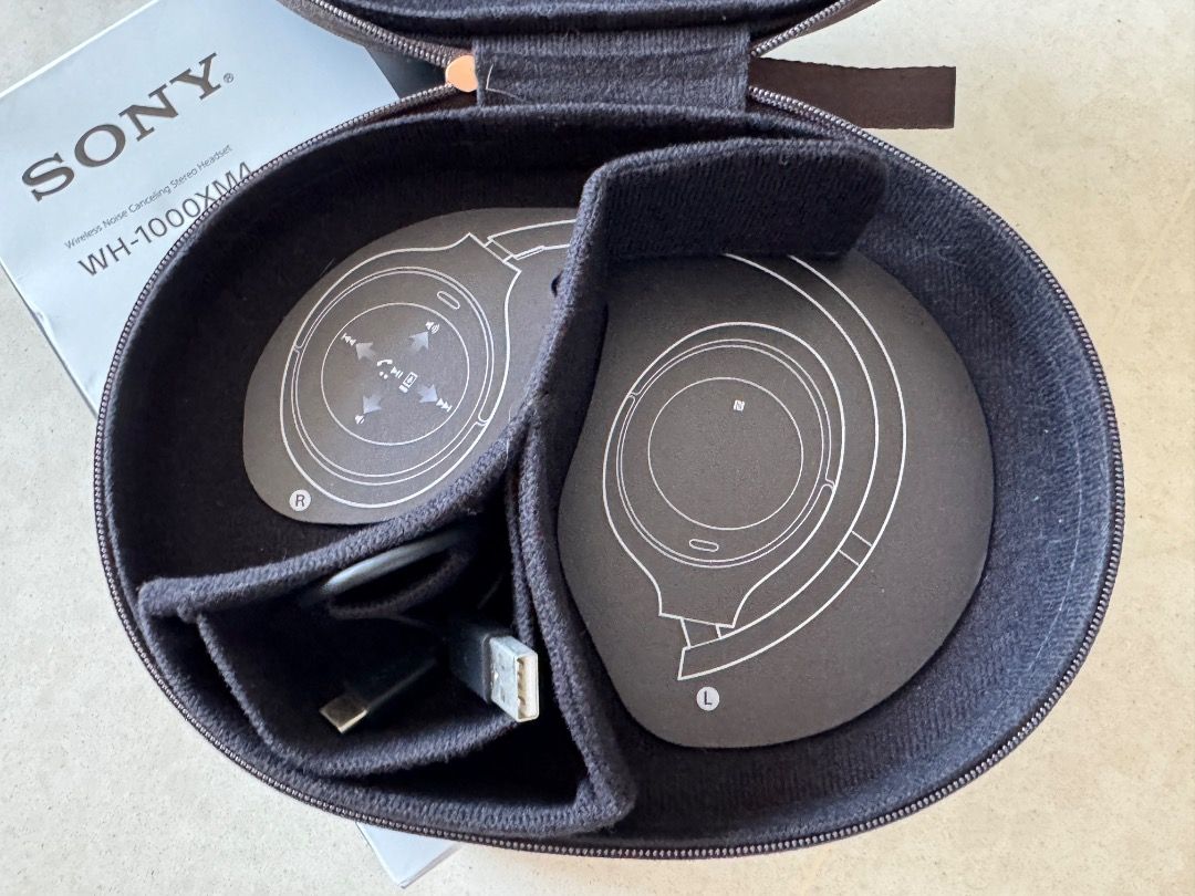 [99.9% New + Full box] Sony WH-1000XM4 XM4 Headphones (noise cancelling). XM5 AirPods (Category: Headphones & Headsets) located in Singapore. Submitted by photosteve (Listing ID 1373617819, Image 3). Description: I used these on two long haul flights only. Not used since, hence selling. You won’t be able to tell they’ve ever been used. Charged twice only. Come boxed. Collection @ Spottiswoode 088661. .