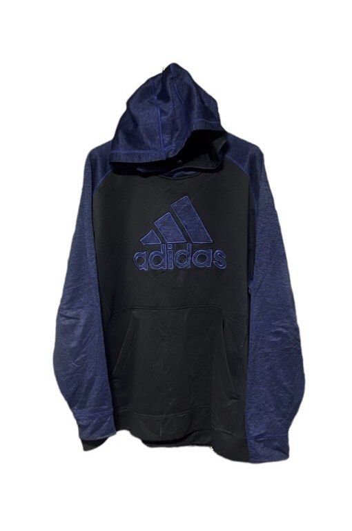 Adidas Climawarm Two tone hoodie jacket - authentic (Category: Coats, Jackets and Outerwear) located in Makati City. Submitted by bubbagumpshrimp (Listing ID 1310734574, Image 3). Description: •Preloved like new authentic Adidas Climawarm Two tone hoodie jacket •In excellent condition •very soft comfy thick stretchy fabric •can be unisex •Size: 2XL (US) •Dimes: 28.5-31 x 28.5 in •Made in Vietnam •Embroiderd Big Adidas mountain logo •Kanga pocket 