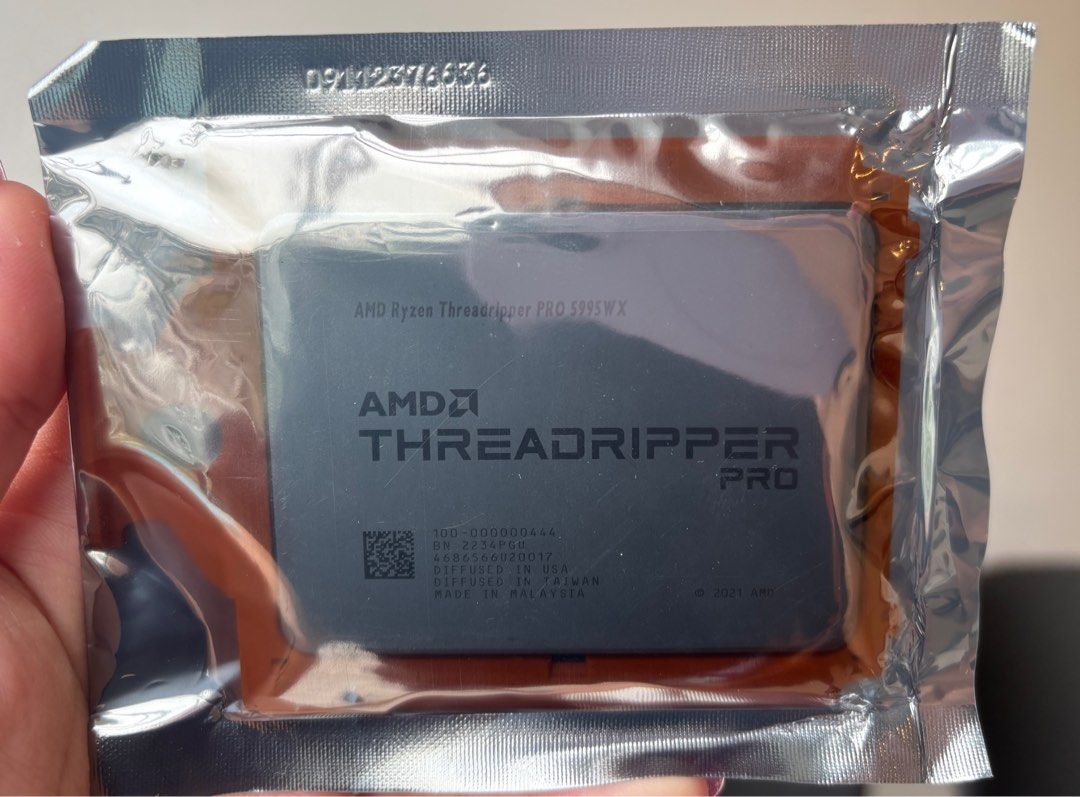 AMD Ryzen Threadripper PRO 5995 WX (Category: Computer Parts) located in Singapore. Submitted by sharon (Listing ID 1373666704, Image 1). Description: AMD Ryzen Threadripper PRO 5995 WX (64-Core, 128-Thread) 🔥 Brand New | Sealed | Never Opened 🔥 AMD Ryzen Threadripper PRO 5995WX, still sealed in its original anti-static packaging. This is the flagship model in AMD’s Threadripper PRO 5000 WX series – ideal for extreme workstations, rendering far