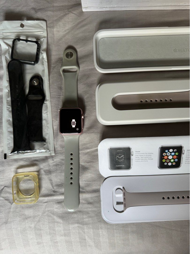 Apple watch with free strap and case (Category: Other Gadgets) located in Quezon City. Submitted by joyeusefille (Listing ID 1373637361, Image 2). Description: .