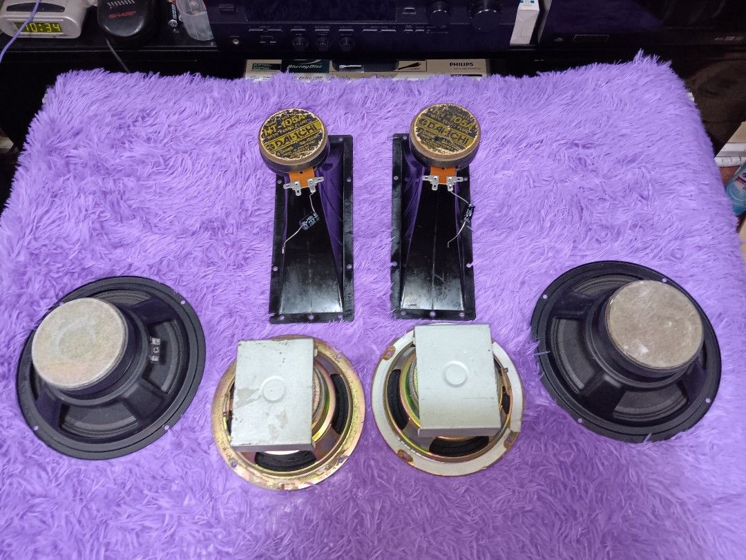 Assorted Speakers for ur Receiver Amplifier (Category: Soundbars, Speakers & Amplifiers) located in Mandaluyong City. Submitted by edward.l1 (Listing ID 1373588312, Image 2). Description: Assorted Speakers : take all for 2k Dai ichi ht-105a 80-120watts @ 8ohms 6.5" (from aiwa speaker) @ 6ohms 8.5" (from audiophile tower speaker) @ 8ohms Txt or Call Edward 09271307626.