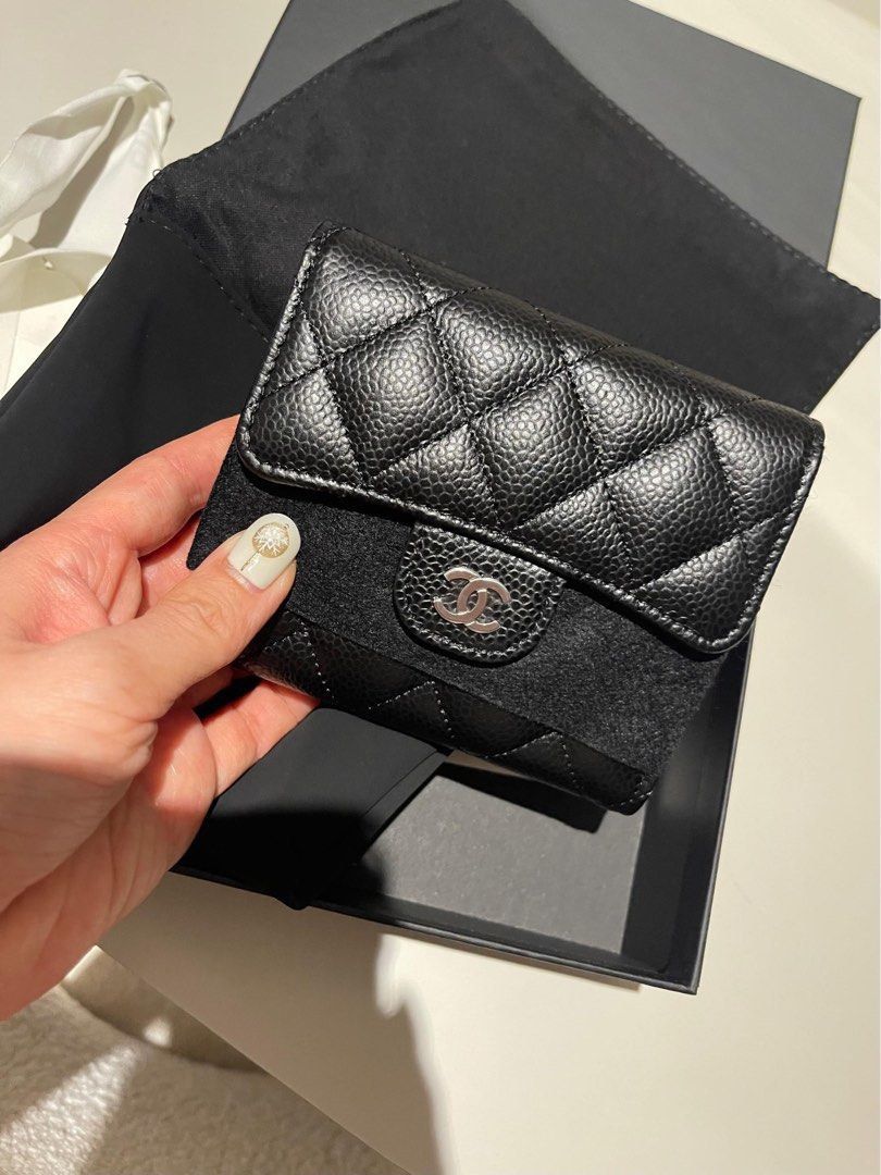 Authentic Chanel Classic Flap Trifold Wallet (Category: Luxury Bags & Wallets) located in Quezon City. Submitted by breakmyfashion (Listing ID 1373620951, Image 1). Description: Comes in full set with receipt, authenticity card, box, paperbag and dust bag. .