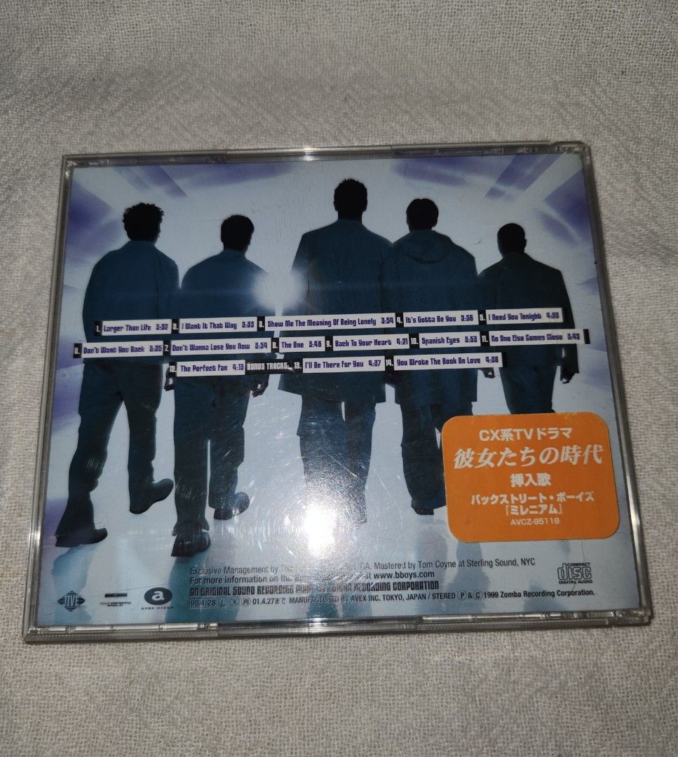 BACKSTREET BOYS MILLENNIUM JAPAN CD (Category: CDs & DVDs) located in Valenzuela. Submitted by kstarieu (Listing ID 1373686194, Image 2). Description: Decluttering stuff . What you see is what you get. Like New, bought from Japan...used once or twice... Shipping within metro Manila.