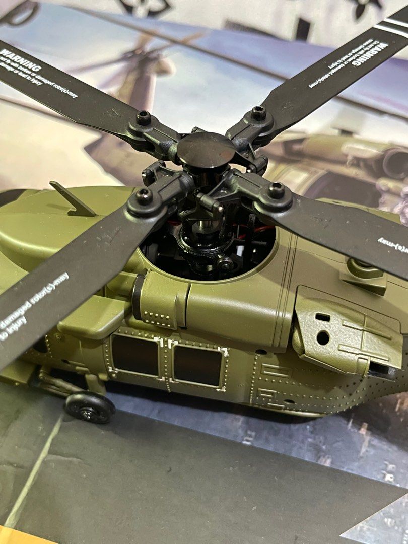 Black Hawk RC Helicopter XK K170 (Category: Remote Control Toys) located in San Fabian. Submitted by eternalfrancois (Listing ID 1373586358, Image 3). Description: XK K170 Black Hawk RC Helicopter Price: ₱3,500 Inclusions: 3 Batteries, Helicopter, Controller, Landing Pad, Display holder, Manual & Spare parts Can send a test flight through PM Non negotiable No return policy Payment method: GCash, Maya, Paypal Shipping: LBC or J&T Location: San Fab