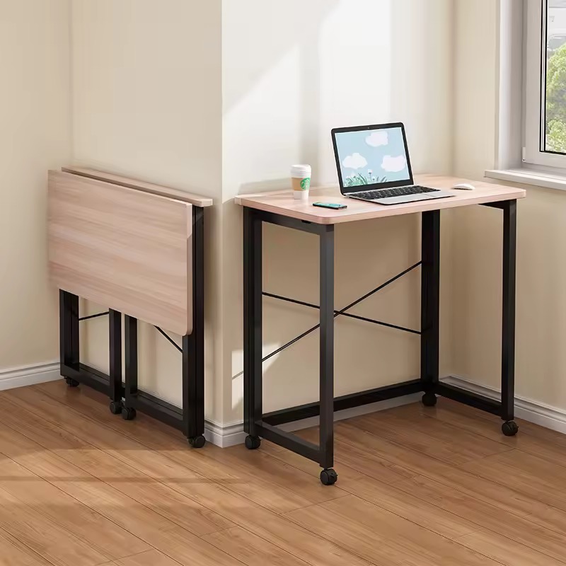 Foldable Study Desk With Storage Table | Rolling Work Table | Space ...
