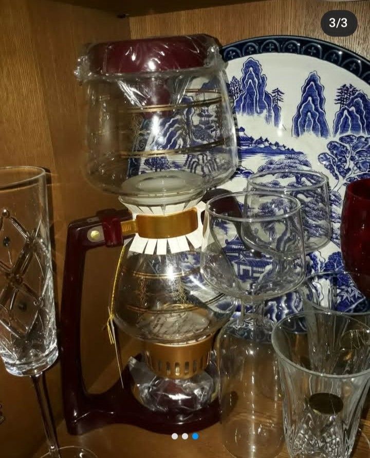 Glass Coffee Syphon Coffee Maker (Category: Coffee & Tea Tableware) located in Mandaluyong City. Submitted by ehrgeee (Listing ID 1373637790, Image 3). Description: Brand new without box. I already disposed the box since it is already deformed. Never been used. It has been stored inside the display cabinet. Complete with scoop accessories for coffee and tag. Made in Japan..