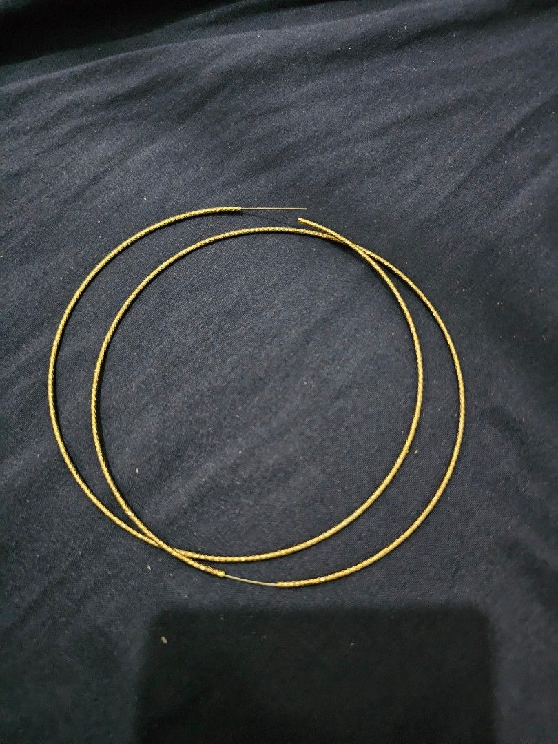 Gold hoops bundle (Category: Earrings) located in Makati City. Submitted by kathsclosetdeclutter (Listing ID 1373752477, Image 2). Description: sold as bundle. unused just stocked..