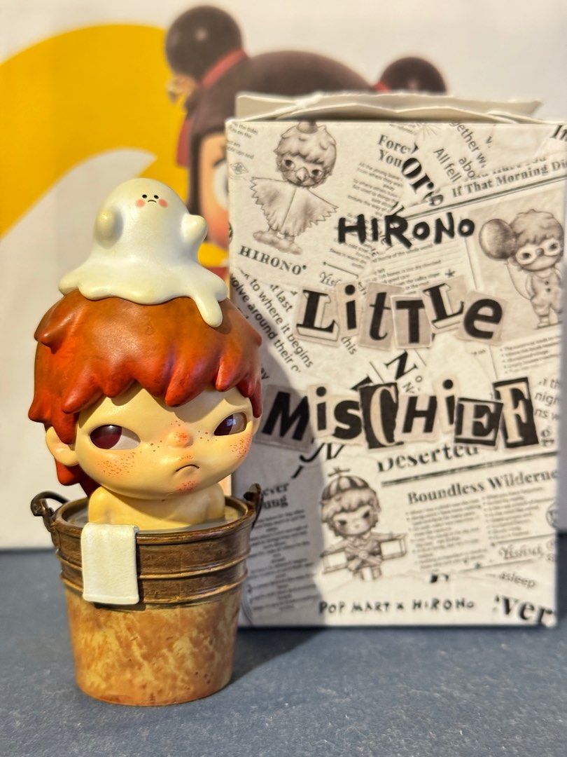 Hirono Little Mischief Popmart (Category: Designer & Blind Box Toys) located in Meycauayan. Submitted by jamclos.et (Listing ID 1373690701, Image 1). Description: Popmart hirono Little Mischief Boiling Frog Newly opened With box foil and card Rfs: dupe.