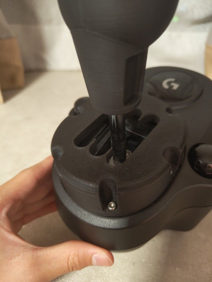 Logitech shifter with 3d printed gated shifter mod and Porsche shifter ...