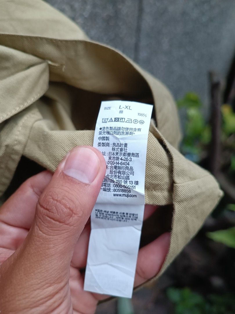 MUJI BOXY OPEN COLLAR POLO (Category: Activewear) located in Davao. Submitted by st333tcartel (Listing ID 1373699249, Image 3). Description: L-XL Length 29 Width 24.5.